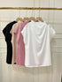 Women Elegant O-Neck Satin Casual Tops